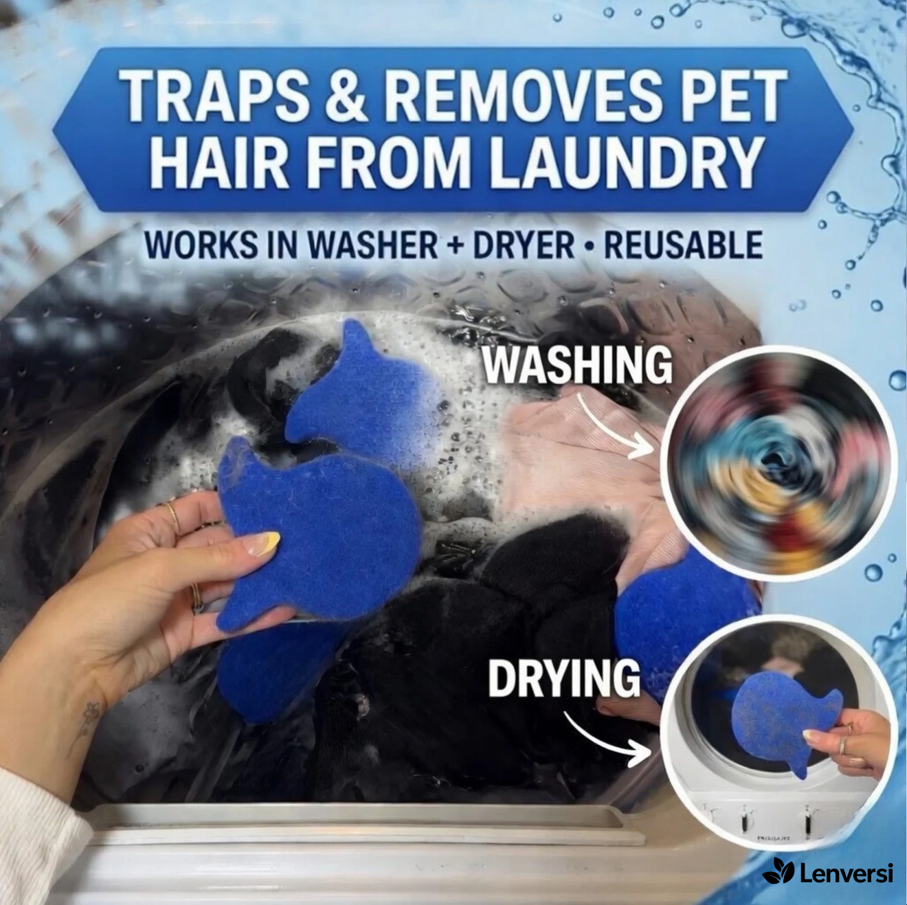 Laundry Pet Hair Removal Fish - 5 Pack